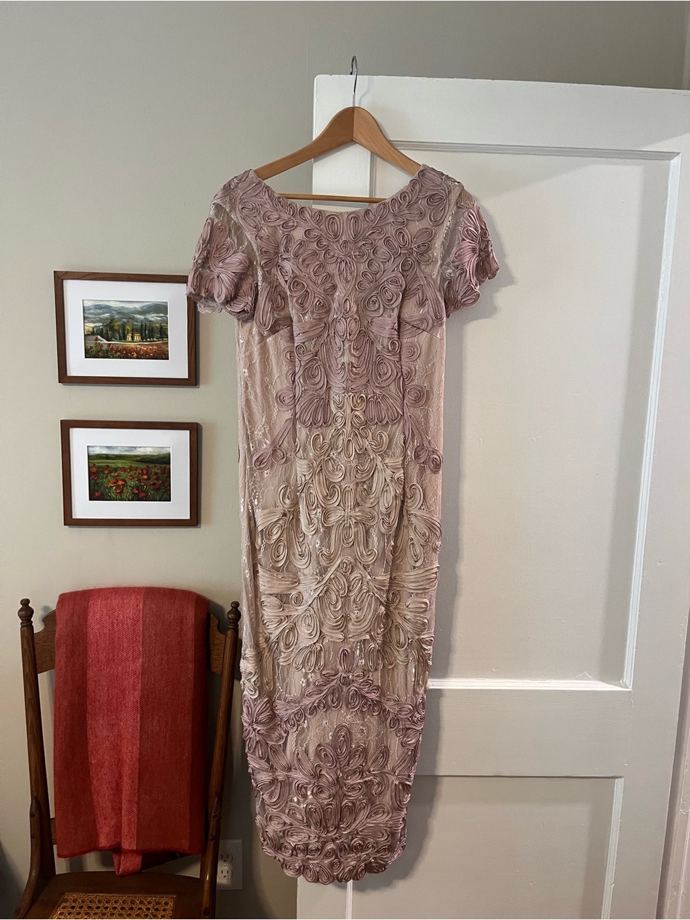 Lace Mother of the Bride midi dress from Anthropologie